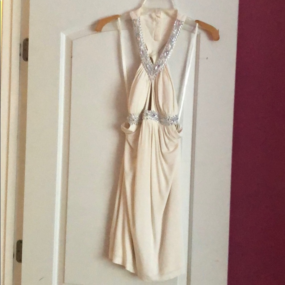 Arden B White backless dress size small